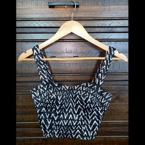 Black/White Cropped Tank